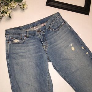 Lucky Brand distressed button fly Boyfriend Jeans